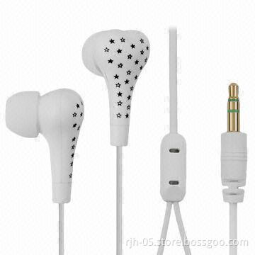 Flat cable earphones for MP3 players